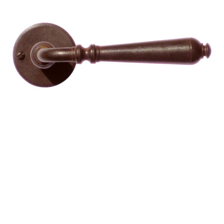 Poignée de porte bergamo rouille rond sans rosace