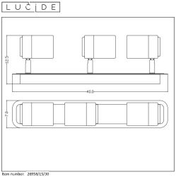 LENNERT Plafondspot 3x5W/GU10 Mat Zwart
