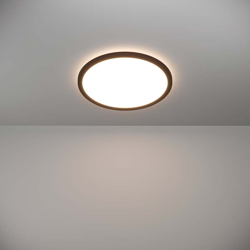 Plafonnier - Noir - Ø38cm  - LED - 1x24W - 2700-6500K - IP44