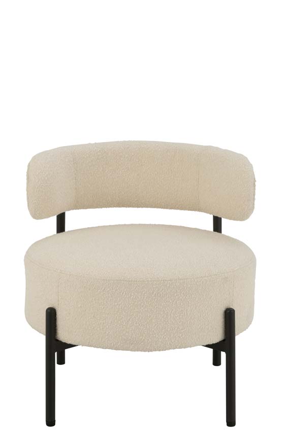 Lounge stoel Boucle wit