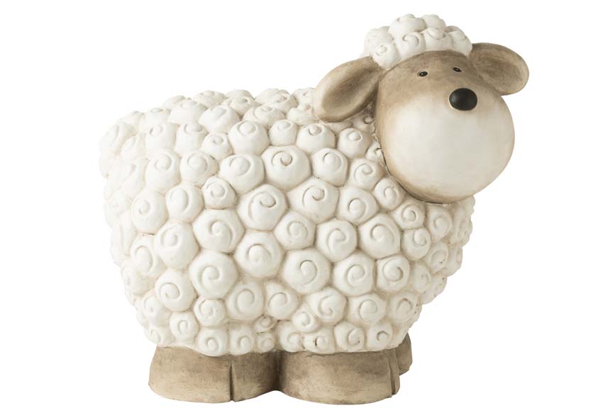 Buitenbeeld schaap wit 57x34,5x49cm