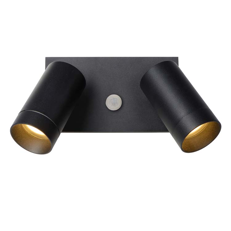 TAYLOR Wandspot 2xGU10/50W IP44  Zwart