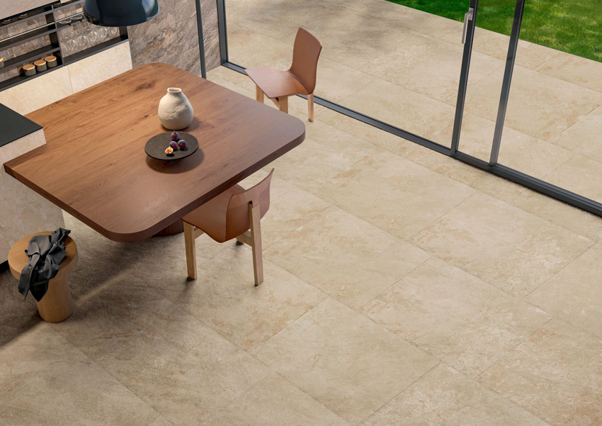 Carrelage de sol et mural Pierre de Bourgogne beige 60x90cm