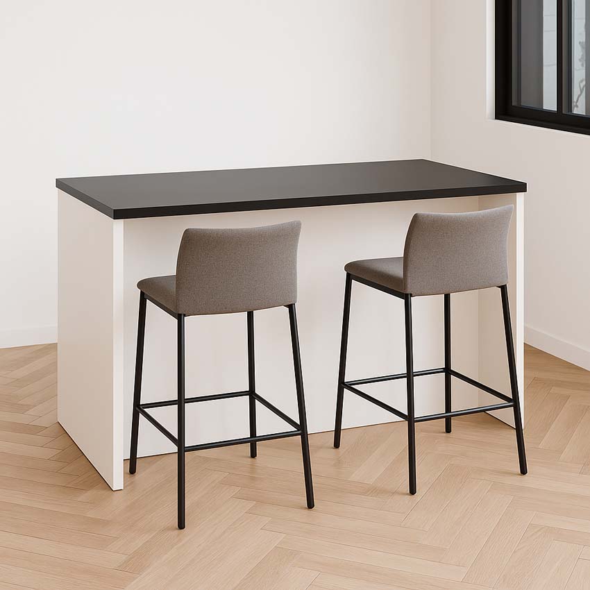 Keukeneiland Plenti wit/zwart 154,5 cm