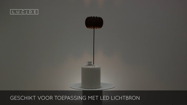 Lucide SPENCER - Lampadaire - Ø 40 cm - 1xE27 - Noir