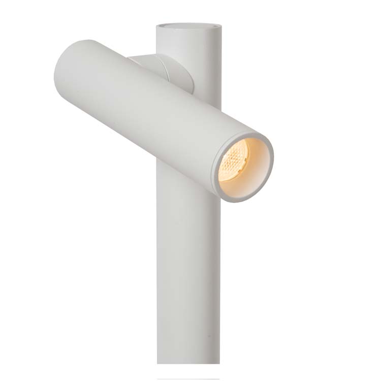Lucide ANTRIM - Lampadaire / lampe de lecture Rechargeable - Batterie - LED Dim. - 1x2,2W 2700K - IP54 - Avec station de charge sans fil - Blanc