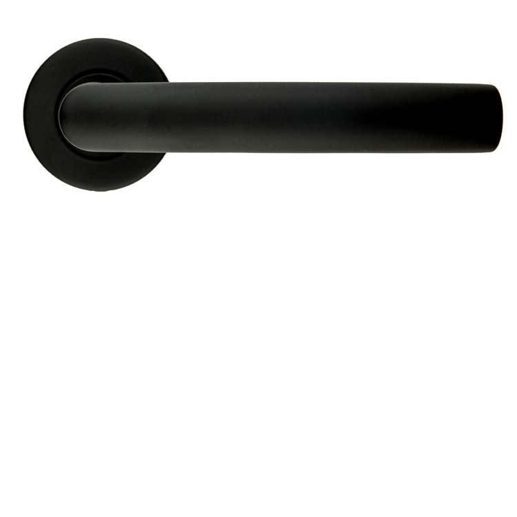 Poignée de porte pro ovale c noir sans rosace