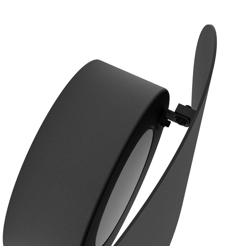 Wandlamp - zwart/wit - 19x6x20cm - LED - 1x4,9W - 2700/4000/6500K - 800lm - IP44