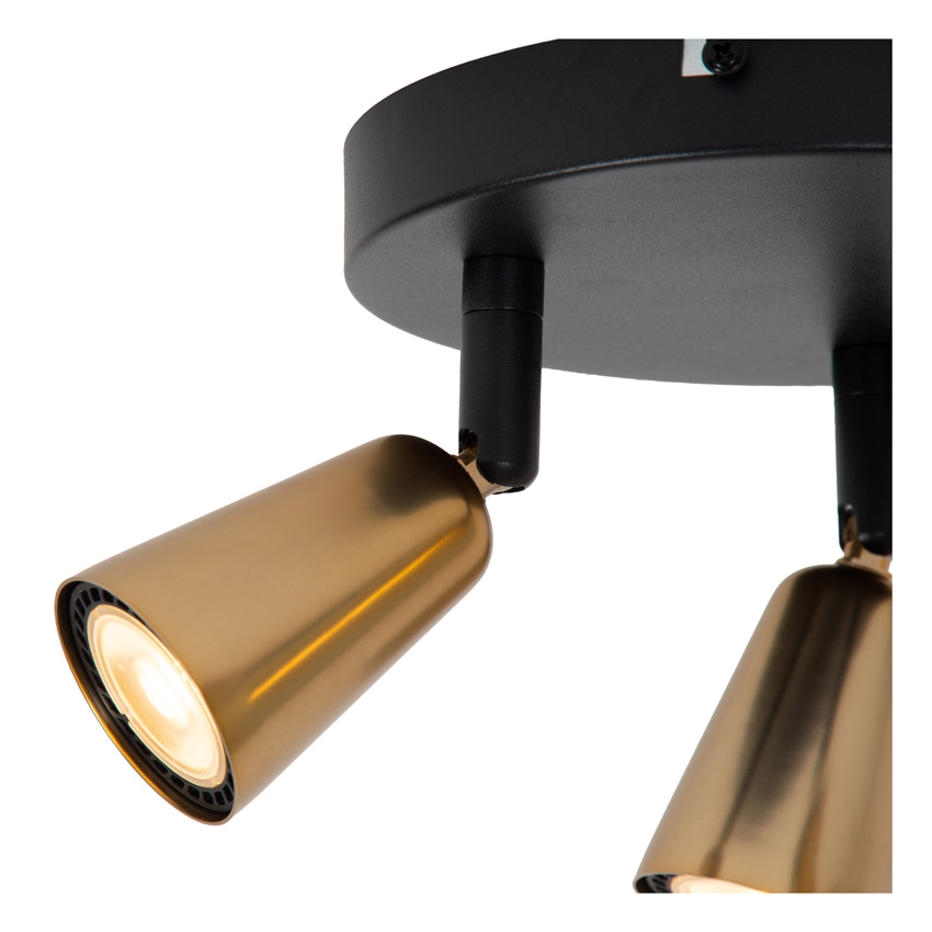 Lucide Essential Tiana - Plafondspot - 3xGU10 (MR16) - Champagnekleur