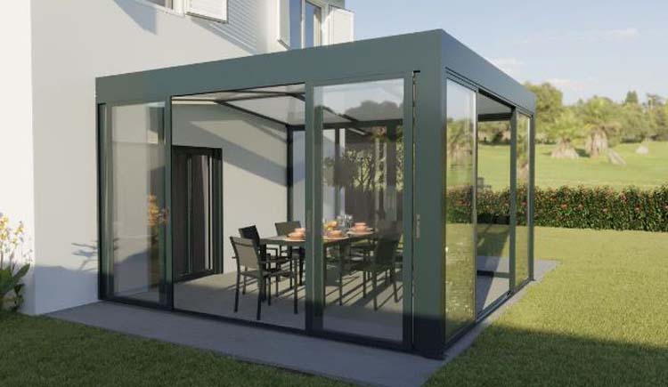 Veranda Versailles alu antraciet 400 x 350 x 240 cm
