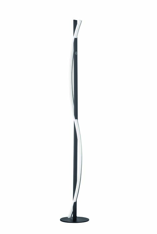 Lampadaire LED noir mat 22W 2900LM variateur hauteur 144.5cm