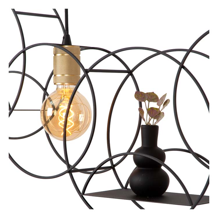 Lucide CIRCLE - Hanglamp - 3xE27 - Zwart