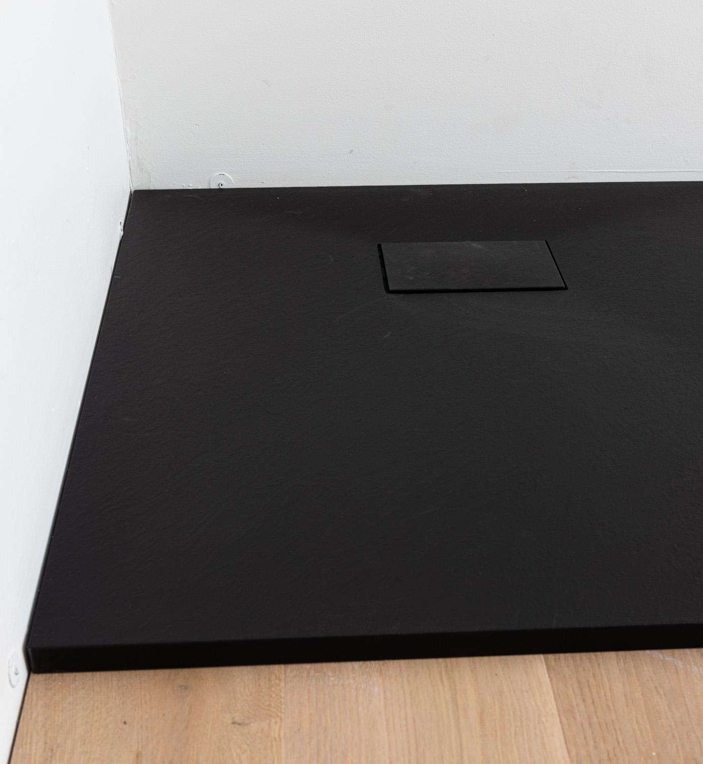 Douchebak Moby SMC mat zwart leisteenlook 80x80cm