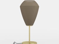 Lampe de table pied en or verre satiné E27 H 46cm