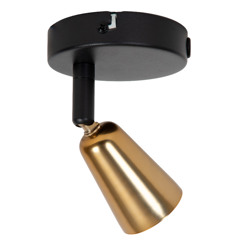 Lucide Essential Tiana - Wandspot/wandlamp - 1xGU10 (MR16) - Voor wand of plafond - Champagnekleur
