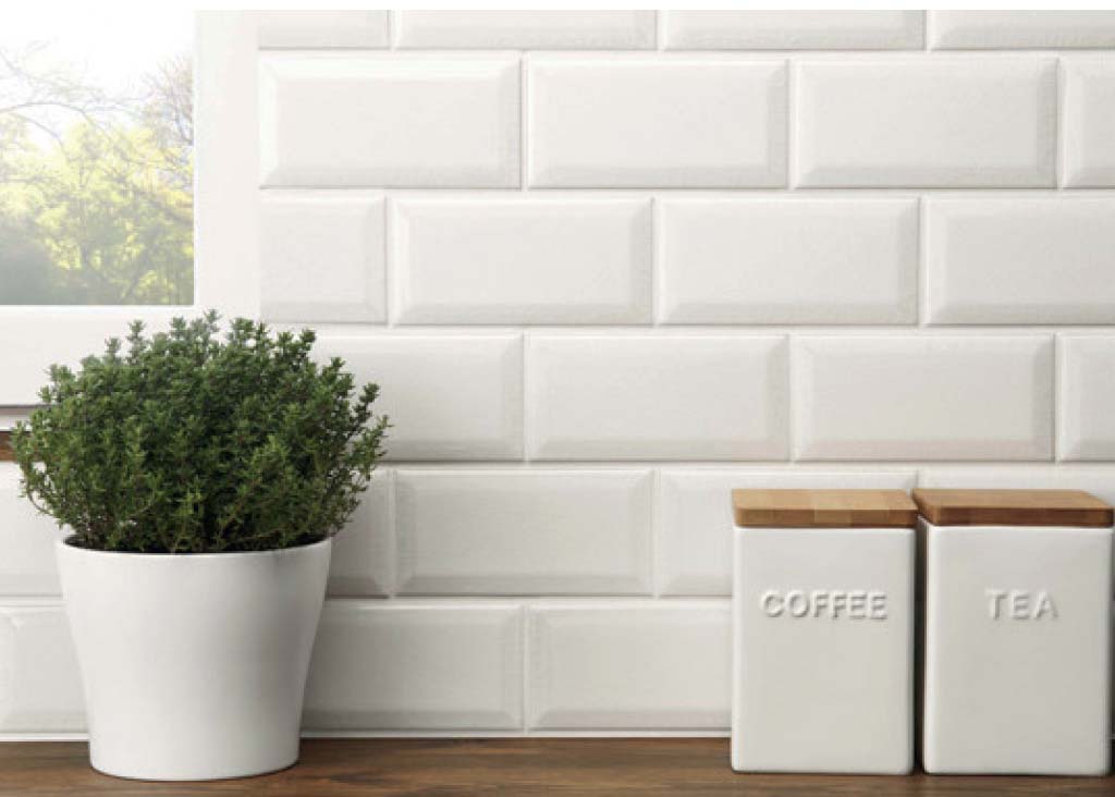 Wandtegel Metro glanzend wit 7,5x15cm