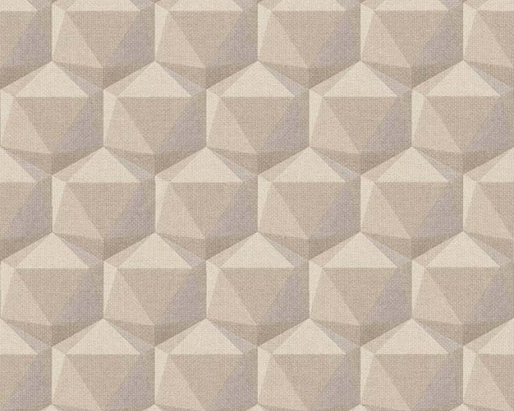 Vinyle sur papier peint intissé 0,53x10m argile hexagonale