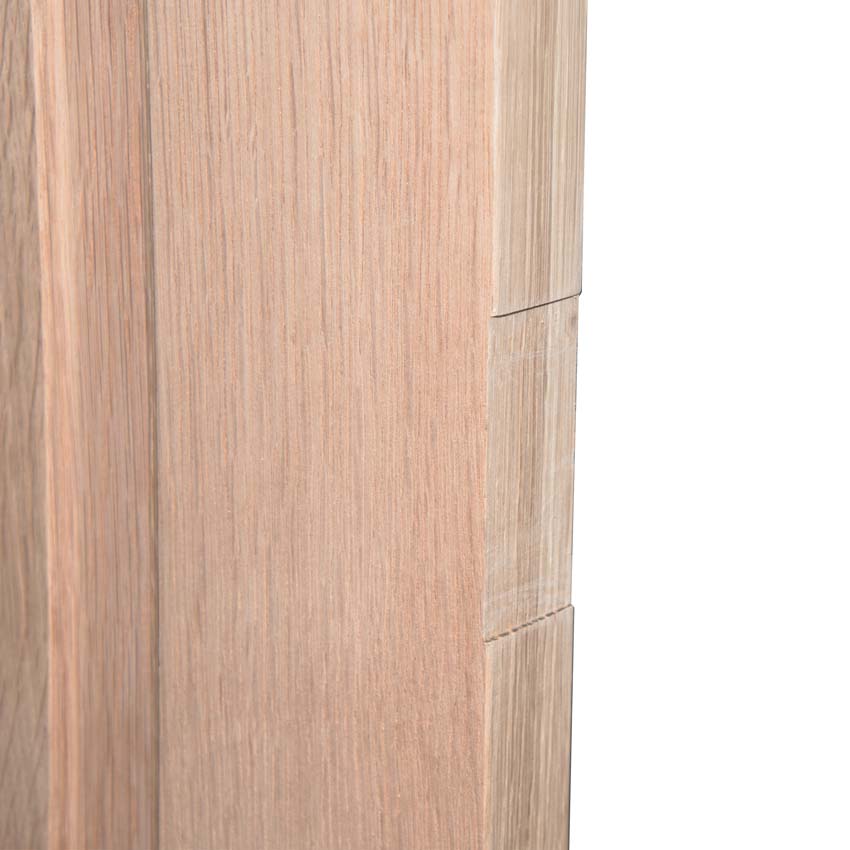 Porte intérieure complète Chambord placage chêne 201,5x73cm bois massif réversible + châssis 16,5cm