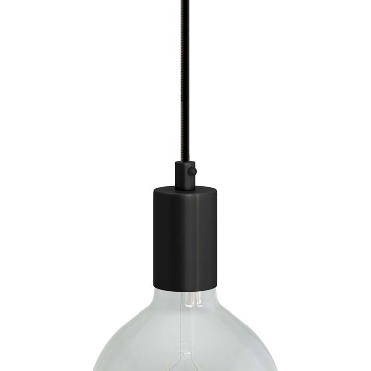 Suspension - Noir - Ø4,4x7,6cm - E27 - 1x40W - câble de 2m