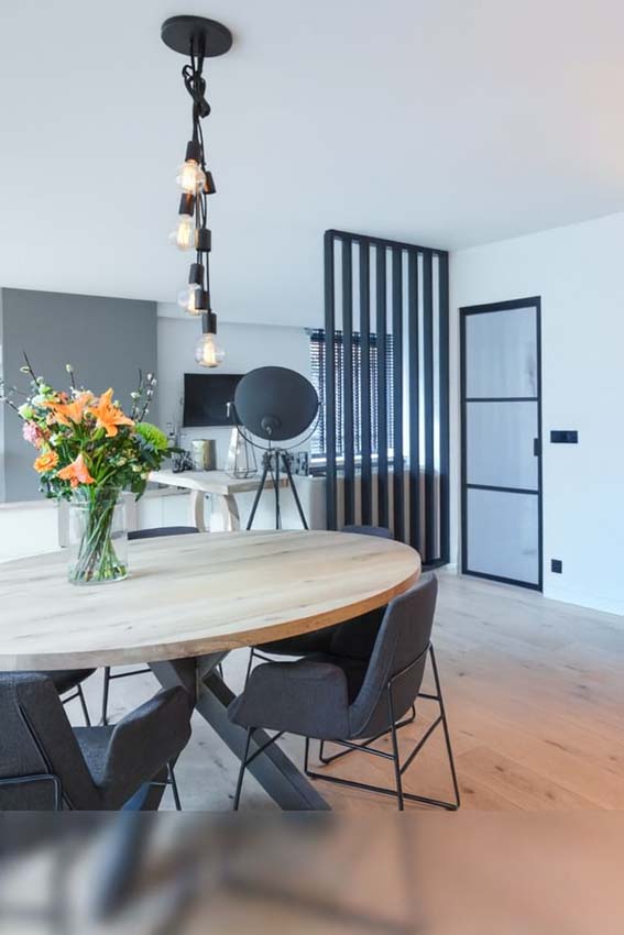 Enkele glazen binnendeur Luxe Dimaro Nero mat glas op maat zwart links duwend