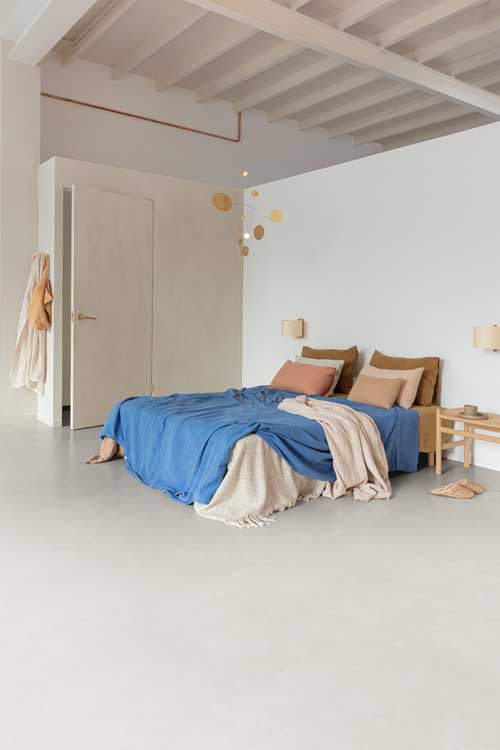 Vinyl vloer Floorify Coquille tegel 4,5mm lichtgrijs 90x60cm
