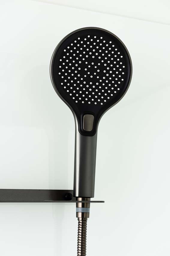 Douchecabine Amani rechts gunmetal schuifdeur 90x115x215cm