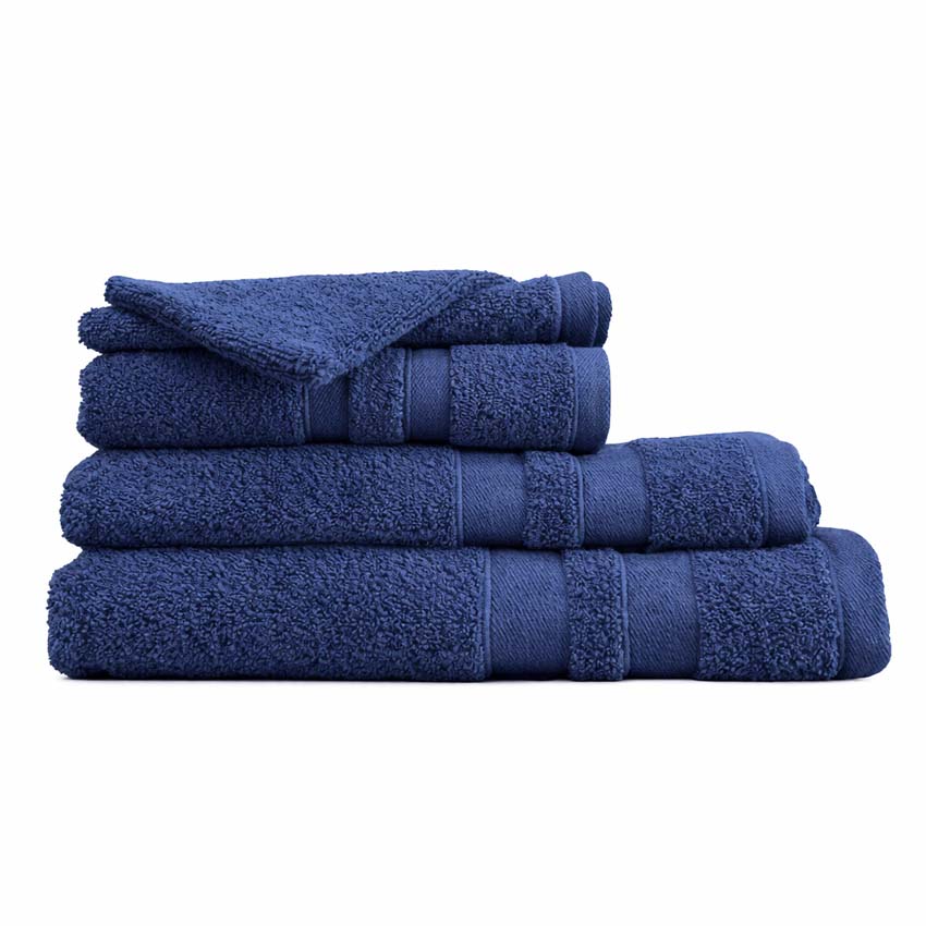 Serviette de bain Cosibel en coton indigo 70x140cm qualité hôtelière