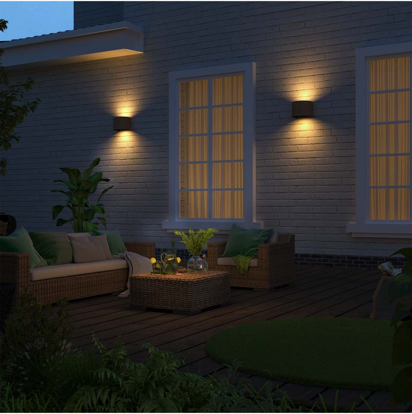 Wandlamp - Roest - 13,5x10x11,5cm - LED geïntegreerd - 1x7W - 3000K