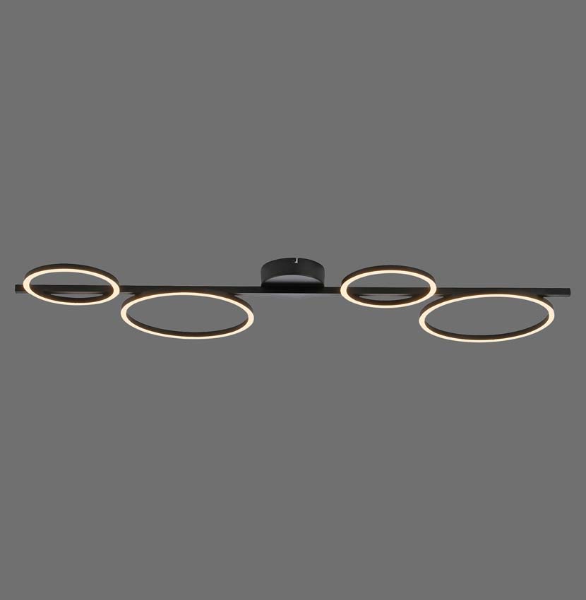 Plafonnière noir incl LED lampe 4850 lumes 36W