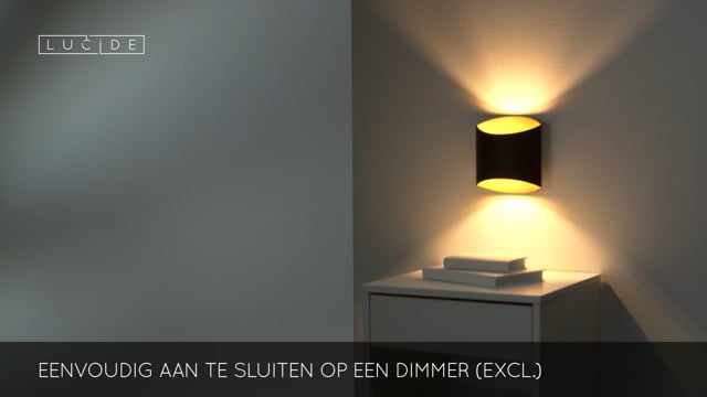 Lucide DILETTA - Wandlamp - 1xG9 - Zwart