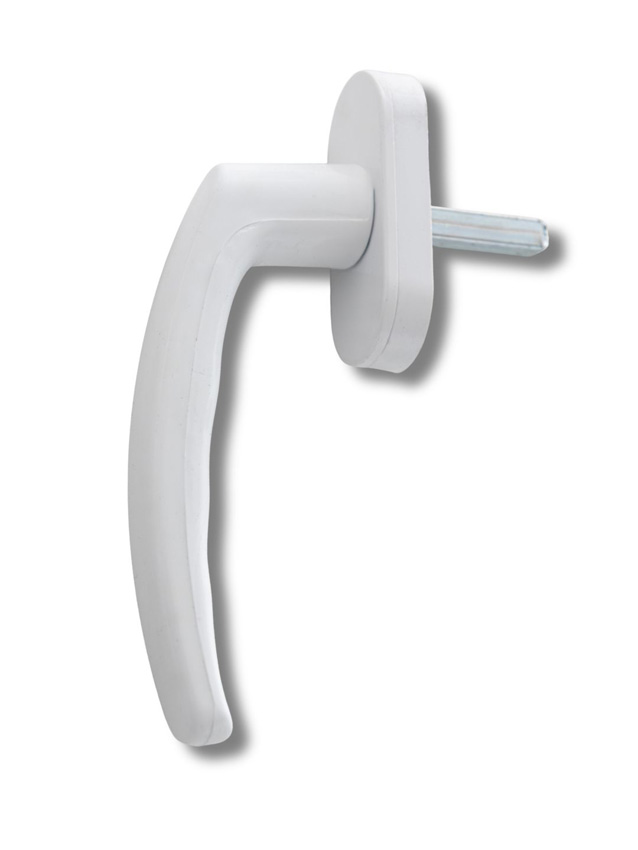 Raamkruk wit budget met rechthoekige greep