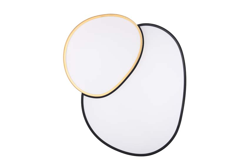 Plafonnier - noir/or - 77x63,5cm - dimmable - LED - 1x45W - 2700-6500K - télécommande