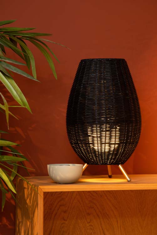 Lampe de table - noir - Ø22cm - G9 - 3W