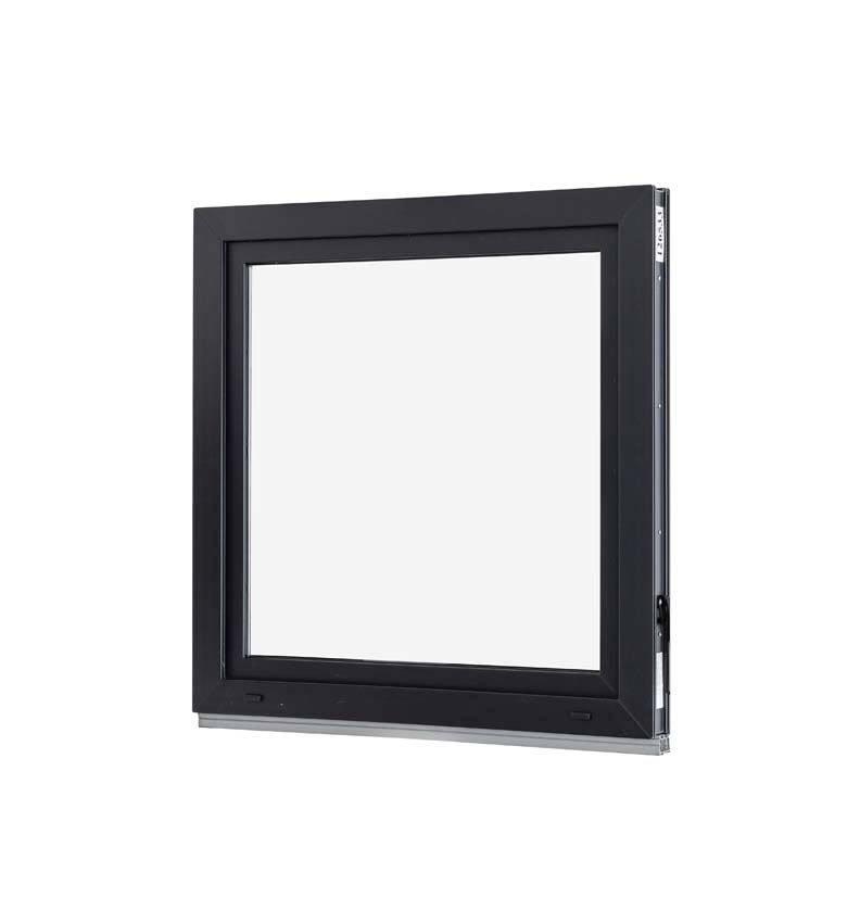 1-VL draaikiepraam pvc Deceuninck Elegant zwart/zw B1000xH1000 mm L
