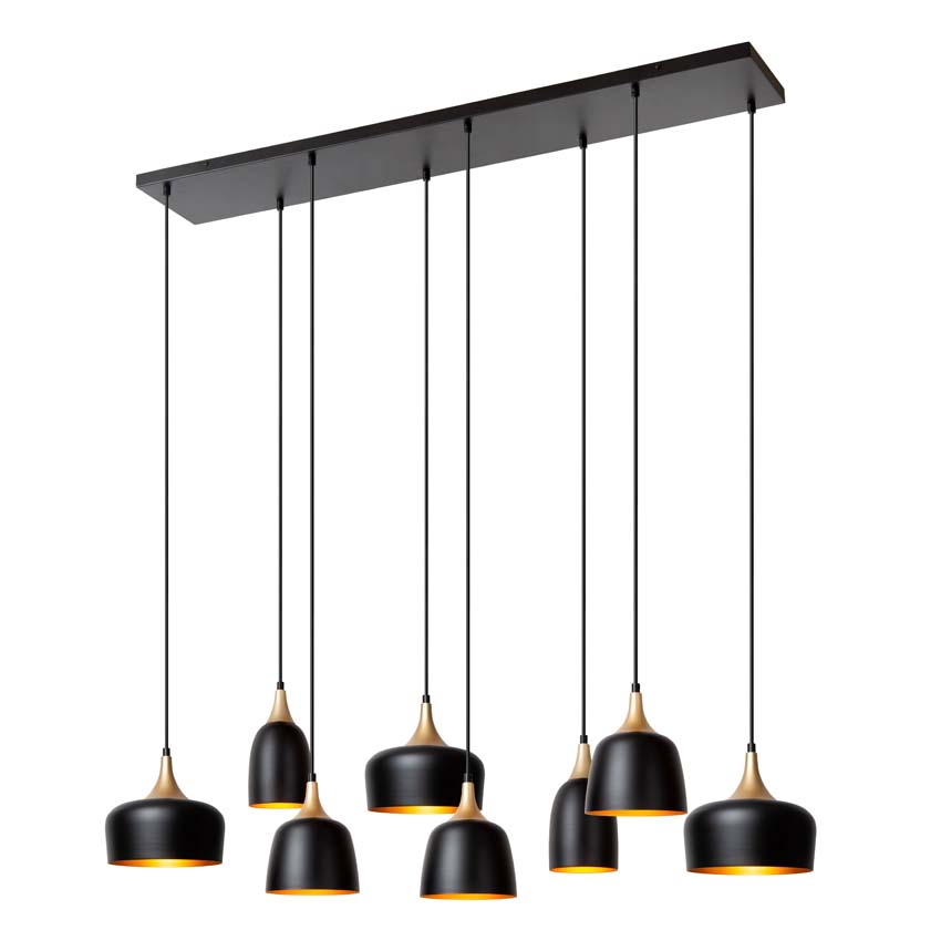 Lucide CHAYANNE - Hanglamp - 8xE14 - Zwart
