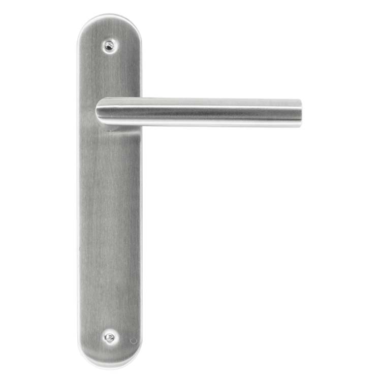 Poignée de porte belluno 19mm inox plus sur bouclier sans clé