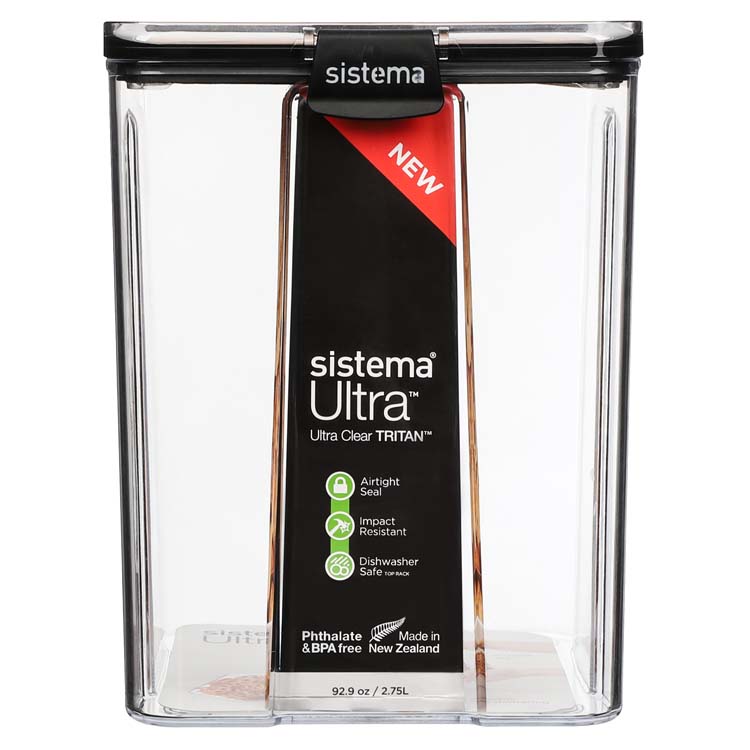 Boîte de rangement Sistema ultra noire 2.75 L