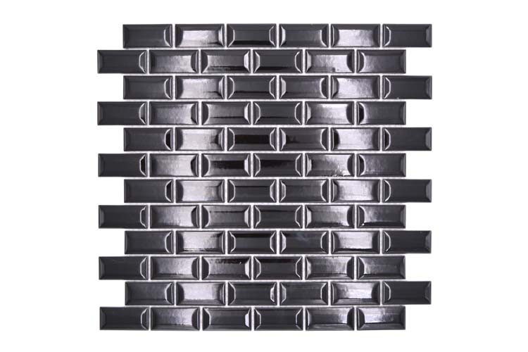 Mozaïek Metro Zwart glanzend 30x30cm