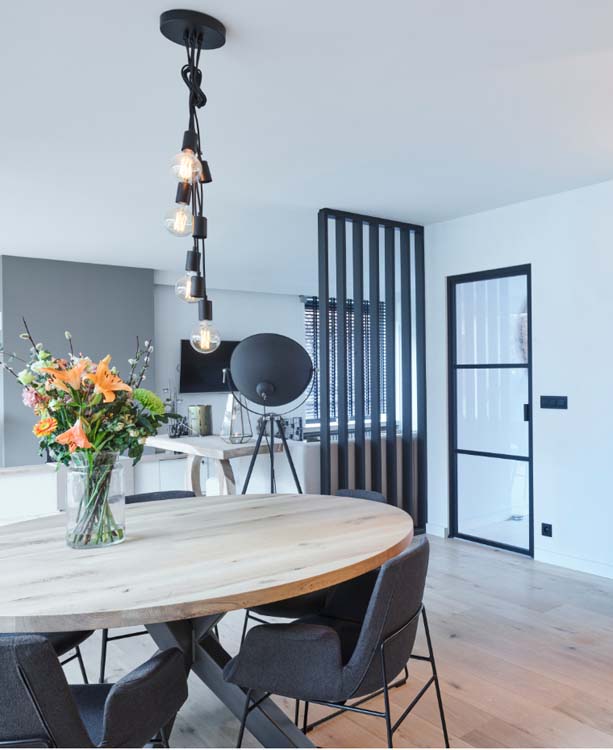 Porte intérieure en alu luxe Dimaro Nero 73x210cm