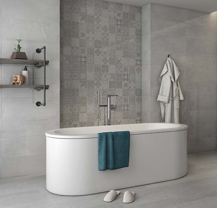 Carrrelage mural Blume gris perle 25x70cm