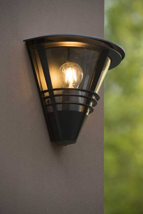 Lucide LIVIA - Applique murale Extérieur - E27 - IP44 - Noir