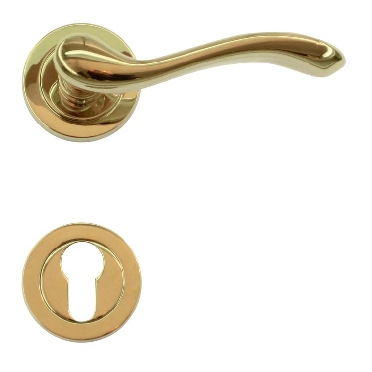 Poignée de porte alessandria titanium rosace cylindre