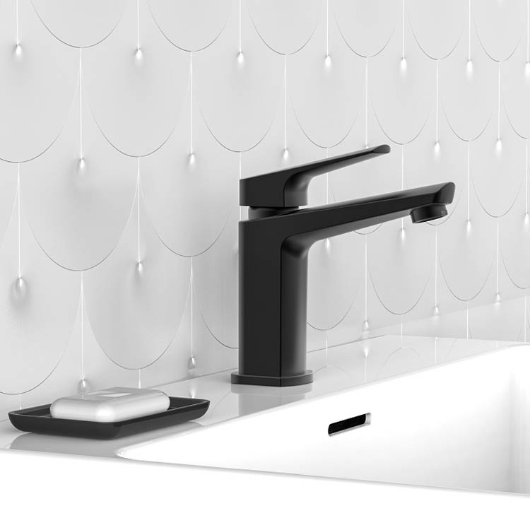 Robinet de lavabo Remko 16,30cm noir mat Robinet de lavabo Remko 16,30cm noir mat