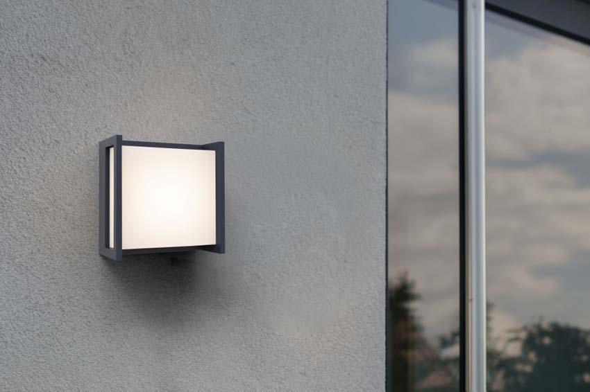 Applique murale extérieur - gris - H14cm - LED - 1x7,8W - 4000K - IP54