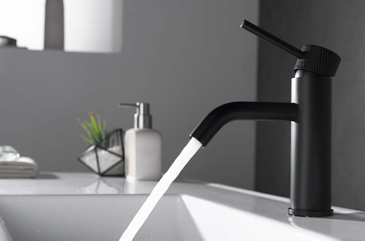Robinet de lavabo Kendall  noir mat