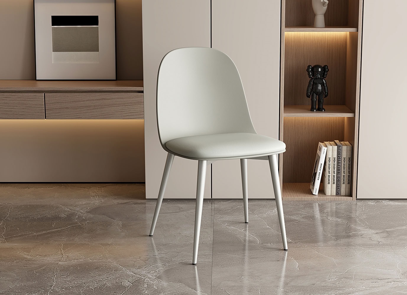 Stoel Renilde grijs-groen