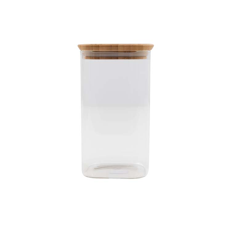 Voorraadpot glas Point-Virgule bamboe deksel 1 l