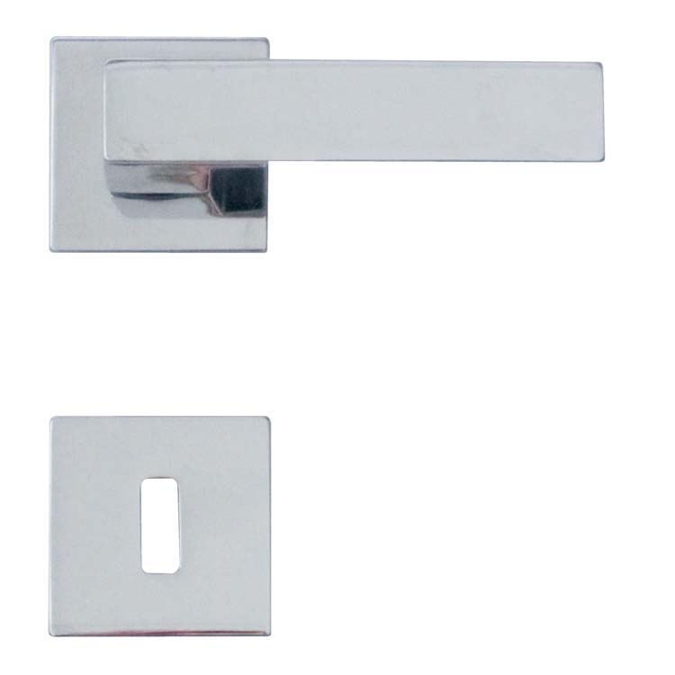Poignée de porte todi chrome rosace barbe