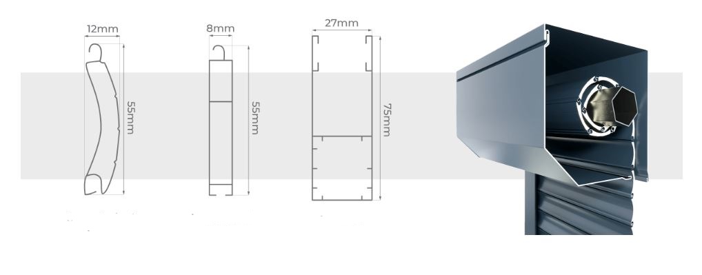 Garage metal anthracite large 425 x 525 x 240 cm