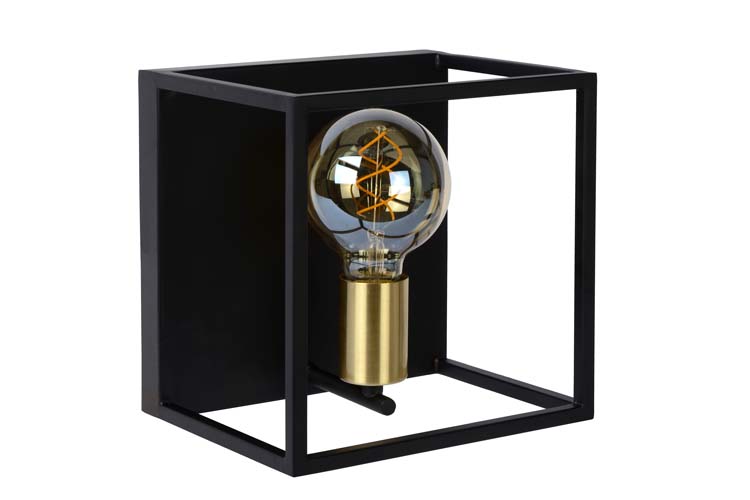 Wandlamp - zwart /goud - E27 - 40W